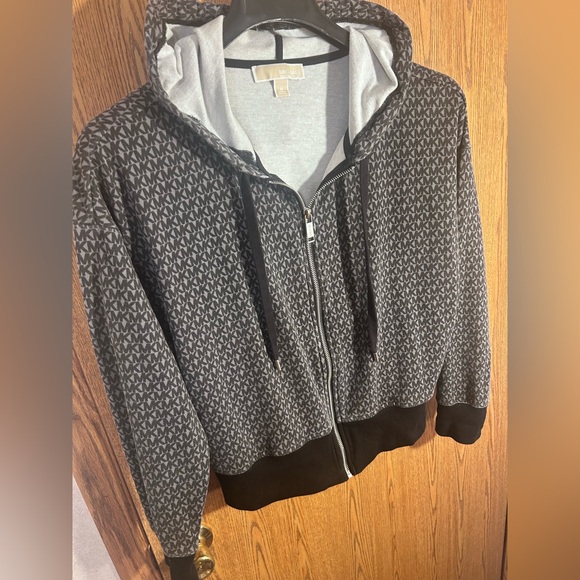 Michael Kors Monogram Full Zip Hooded Jacket - Picture 2 of 6